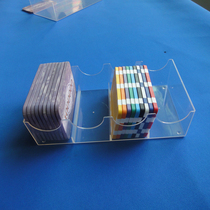 Four-lattice transparent plastic dribble cover can hold 100 pieces 40 feet round code 36 pieces square chips(empty box price)