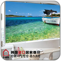 Imported pattern roller blind landscape natural design office living room kitchen full semi-blackout curtain roller blind