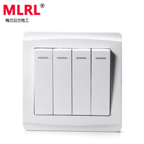 Meilan Rilan 86 switch socket panel quadruple single control four open single control wall power switch socket