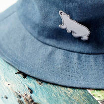 UPICK original life polar bear little fox banana peach embroidery cloth brooch original pin accessories badge