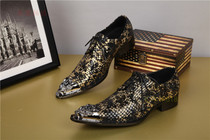 New foreign trade mens shoes and Korean edition of young casual shoes tip iron dragon tip breathable block shoes