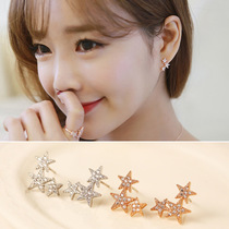 Korean hypoallergenic popular trinkets wholesale accessories five-pointed star stud earrings earrings mens and womens wild jewelry