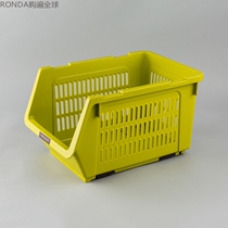 Japanese inomata with roller Kitchen home can be superimposed vegetable and fruit storage basket storage basket multi-color