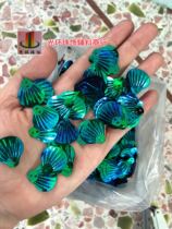Malachite green size shell sequins 14mm 20mm Color green shell sequins DIY material Petal sequins