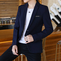 Suit jacket mens spring and autumn 2021 new casual small suit fashion British youth slim Korean version of a single suit