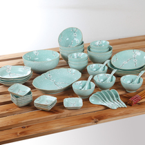 Yatai kitchen utensils Hand-painted ceramic rice bowl soup noodle bowl rice plate Soup spoon dish fish plate free ceramic tableware