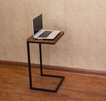 Simple bedside small desk iron wood notebook computer desk sofa side writing desk computer desk