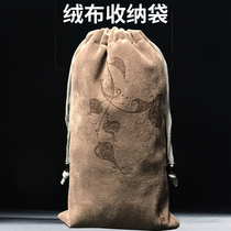 High-grade bunch mouth flannel bag mobile power charging treasure universal hard disk jewelry storage cloth ipad thickened camera size suitable for Huawei vivo apple oppo mobile phone Kindle