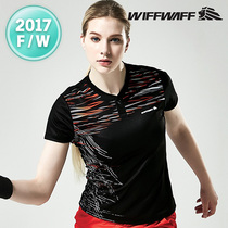 2017 autumn and winter New Korean WIFFWAFF Viv WAF badminton suit women quick-drying short sleeve t-shirt a