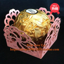 Wedding hollow flower chocolate paper holder personality mini cake paper holder party decoration chocolate Holder 50
