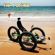 TRIMATRIX reclining thick tires three-wheeled bicycle BARAOOKA 26 mountain bike snow lying cycling