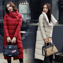2021 down cotton jersey woman in the middle of the winter dress New minimalist fashion Knees Thickened Cotton Served Winter Coat