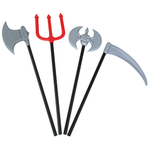 Christmas props Calf fork Demon fork Small axe Sickle Red death sickle Weapon props Double-sided ghost axe