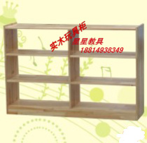 Childrens solid wood cabinet wooden storage cabinet kindergarten toy cabinet log storage cabinet