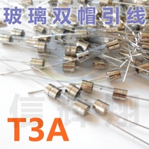 Glass 5x 20mm Slow Break T3A 250V Double Cap Lead Fuse