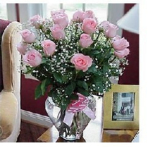 Office friendship birthday wishes pink roses send vases to send flowers Beijing Tongchuan Hanzhong Gaizhou flower shop express delivery