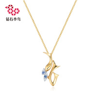 Zbird diamond bird Pisces 18k diamond pendant-twelve Constellation necklace without chain