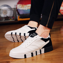 Fall mens sport Inn Leisure flat bottom plate shoes Little white shoes 100 hitch male shoes Breathable Canvas Wave Shoe Korean version