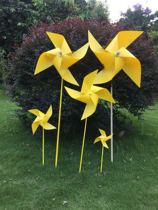 Plastic windmill outdoor toy decoration kindergarten scenic area real estate windmill festival activities color monochrome customized advertising