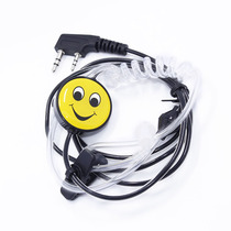 Intercom Smiley Face Air Duct Headphones Universal Type K-Head In-Ear Headphone Earplugs Ear Hanging Accessories