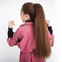 Wig ponytail female corn hot ponytail fireworks hot corn mustache curly hair braided wig tied girl long curly hair