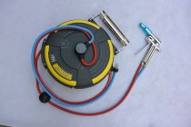 Water-gas mixing double-tube drum double-row reel integrated tube reel car finishing equipment double-tube Winder water vapor drum