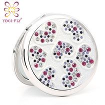 Yagerfi folding double-sided makeup mirror can be customized lettering small mirror portable Lady creative birthday gift