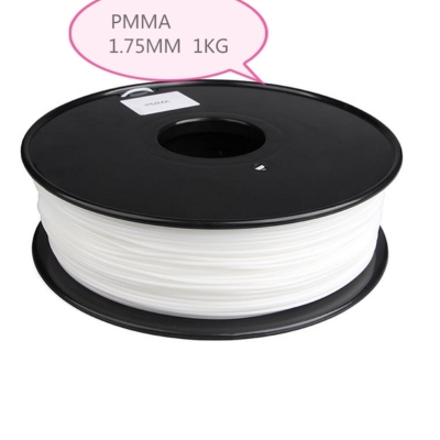 3D printer supplies PMMA acrylic material 1 75mm white pure transparent Rigid high transparency