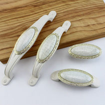 Centennial Supreme zinc alloy pastoral ivory white ceramic handle European style cabinet handle antique drawer handle