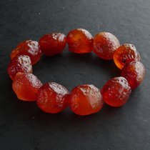 Water jade ice soul large natural red agate rough bracelet hand string Alxa seed agate men and womens physical