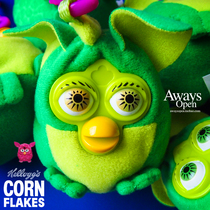 Hand in hand a FURBY Fiby with pixie plush toy pendants