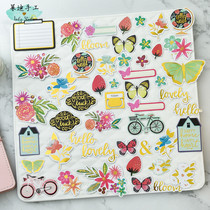 Judy hand laid tent with gold material hand ledger stickers 70 pieces of sensual pre-cut adhesive die cut