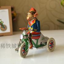 Post-80s nostalgic clockwork tin toy winding childrens retro foreign trade nostalgic collection ornaments gifts monkey ride