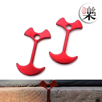 Trestle deck camp with tents fang feng sheng anchoring latches adhesive hook Fishbone nailed rope anchor Viola yedoensis