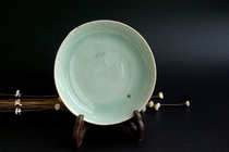 Antique Miscellaneous Antique collection Old objects Bean green enamel plate Late Qing Dynasty to the Republic of China
