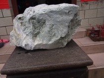 End Inkstone Old White End Old Mountain 7 Stars A piece of white end Wenfang Big Mountain with vintage