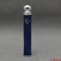 German Sillems cross anchor enamel glossy blue pipe press Rod 1910B
