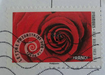 French Letter Sales Stamps Love Valentines Day Rose Stamps