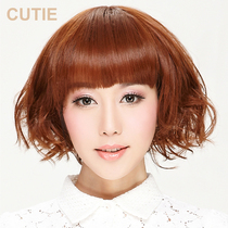 Prettier wig pear flower head girl wig bobo head fluffy qi bangs short curly cute wig set