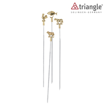 Triangle German Triangle stainless steel barbecue barbecue sign-4 sets of German imported kitchen supplies western food tools