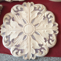  Dongyang wood carving European decoration round wall hanging partition entrance pendant BASSWOOD ceiling lamp plate 60 80CM