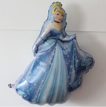 American Anagram Imports Princess Grey Girl Princess Cartoon Themed Birthday Party Decorated Aluminum Foil Helium Balloon