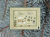 Italian SARA original embroidered Snow Flake with wooden buttons