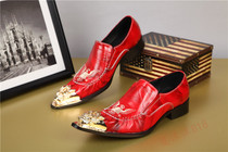 New style banquet for European and American fashion Young shoes daily hairstyle designer pointy casual shoes trend men bar shoes