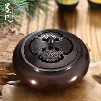 Mo Fan copper antique pure copper and lotus flower incense burner Incense seal empty incense road ornaments Shen Sandalwood plate incense burner