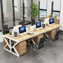 Office furniture screen desk simple modern 4 6 four staff office table and chair combination staff card seat