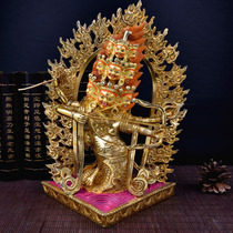 () Tibetan Buddhism bronze tantric Buddha statue full gilt protector statue hot hula about 32cm high