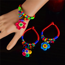 Ethnic wind wax bracelet handmade ethnic fabric bracelet Yunnan ethnic style jewelry fabric handicraft bracelet