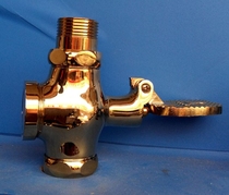 Copper pedal four-way Flushing Valve local tyrant gold defecate self-closing delay valve golden stool flush
