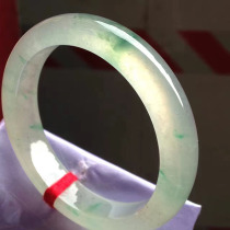 Jade bracelet old pit high ice floating green water moist bright luster fluorescent counter with national inspection certificate KA029
